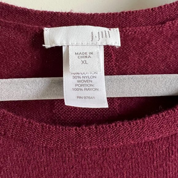 J. Jill Sweater - Maroon - Size XL - Picture 4 of 9